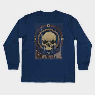 Drowning Pool Vintage Skull Kids Long Sleeve T-Shirt